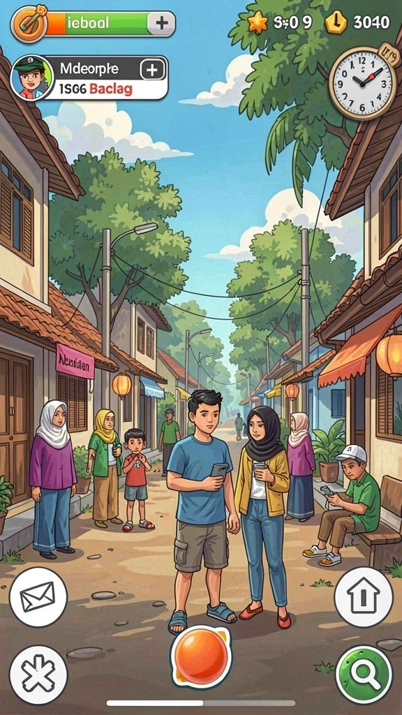2757 - Tangkapan layar memperlihatkan interaksi dengan NPC yang penuh warna.