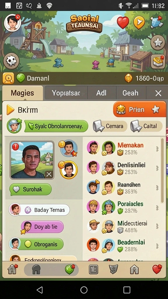 koplo77 - Fitur interaktif yang memungkinkan komunikasi antar pemain.