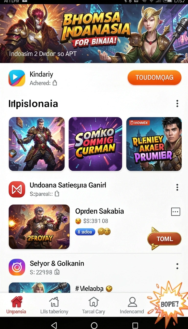 surgaplay - Tampilan utama dengan opsi mode permainan.